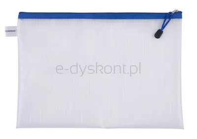 Torebka DONAU Zipper Bag, A4, 343x246 mm, EVA, z suwakiem, niebieska
