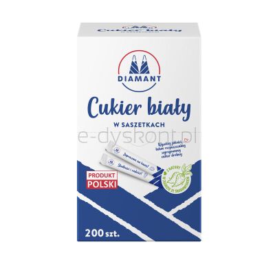 Diamant Cukier Biały Saszetki 1 Kg, 5G X 200Szt.