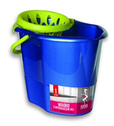 Wiadro Anna Zaradna, Z Wyciskaczem Premium, 14 L, Niebieskie, 1 Szt., Mix