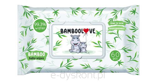 Chusteczki Bambusowe Nawilżane 60 Szt. - Bamboolove [BIO]