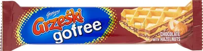 Grześki Gofree Wafel Przekładany Kremem O Smaku Czekoladowym Z Orzechami Laskowymi 33 G