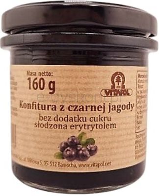Vitapol Konfitura Z Czarnej Jagody Słodzona Erytrytolem B/C 160G