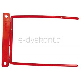 Office Products Klipsy archiwizacyjne D-Clip, grubość pliku max. 8cm, czerwony