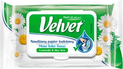 Velvet Nawilżany Papier Toaletowy Rumianek I Aloes 42 Sztuki