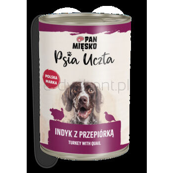 Pan Mięsko Psia Uczta Indyk Z Przepiórką 400 G