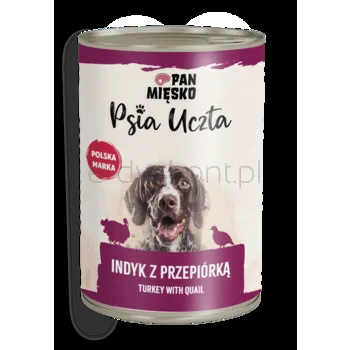 Pan Mięsko Psia Uczta Indyk Z Przepiórką 400 G