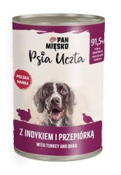 Pan Mięsko Psia Uczta Indyk Z Przepiórką 400 G