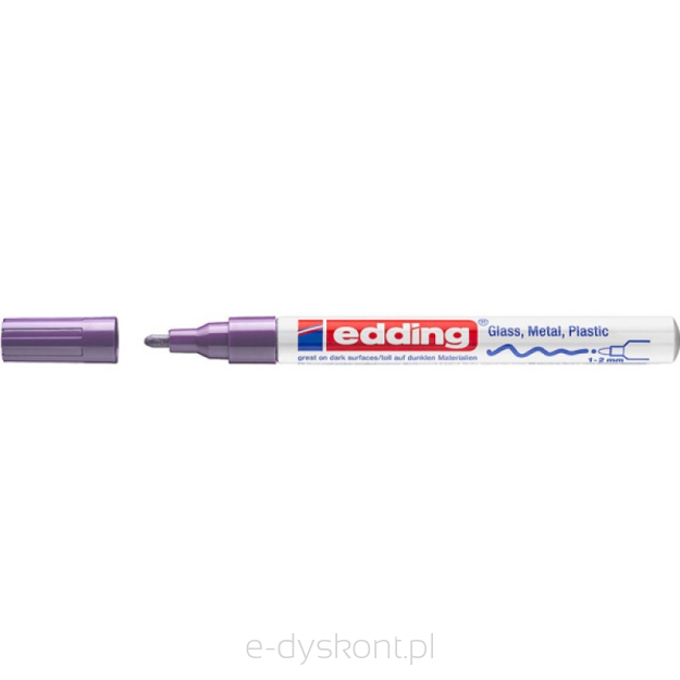 Marker olejowy połyskujący e-751 EDDING, 1-2 mm, fioletowy