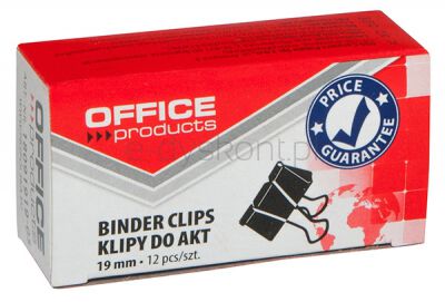Office Products Klipy Do Dokumentów 19Mm, 12Szt., Czarne