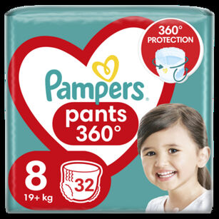 Pampers Pants Pieluchomajtki, Rozmiar 8, 32 Sztuk, 19Kg+