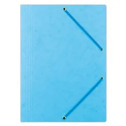 Donau Teczka z gumką preszpan, A4, 390gsm, 3-skrz., jasnoniebieska