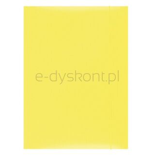 Office Products Teczka z gumką, karton, A4, 300gsm, 3-skrz., żółta