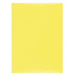 Office Products Teczka z gumką, karton, A4, 300gsm, 3-skrz., żółta