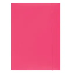 Office Products Teczka z gumką, karton, A4, 300gsm, 3-skrz., różowa