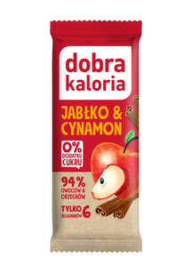 Baton Daktylowy Jabłko & Cynamon Bez Dodatku Cukrów 35 G -  Dobra Kaloria [BIO]