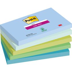 Post-It  Karteczki Samoprzylepne Super Sticky, Oasis, 76X127Mm, 5X90 Kart.
