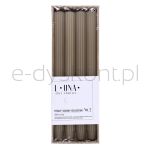 Donau HOME Świeca stołowa długa ryflowana 25x300 mm, 4 szt., pieprz - 2