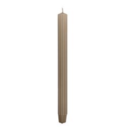 Donau HOME Świeca stołowa długa ryflowana 25x300 mm, 4 szt., pieprz