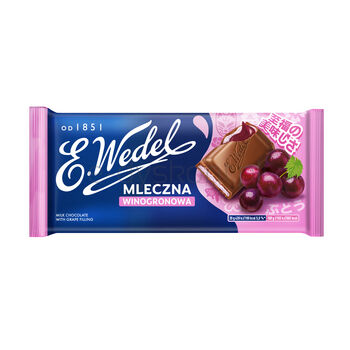 E.Wedel Czekolada mleczna winogronowa 100g