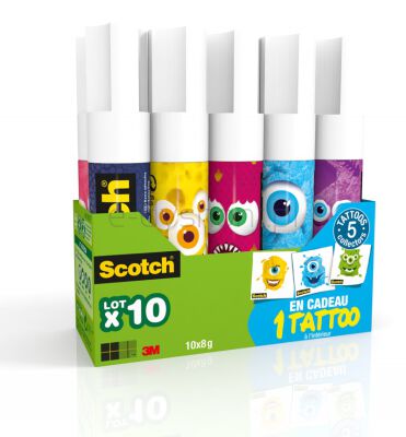 Scotch Klej w sztyfcie Monster, 10x8g