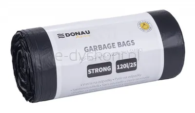 Worki na śmieci DONAU HOME, mocne (LDPE), 120l, 25 szt., czarne