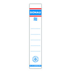 Etykiety wsuwane do segregatora DONAU 48x153mm dwustronne 20szt
