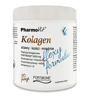 Kolagen O Smaku Bananowym Flexy Formula Bezglutenowy 196 G - Pharmovit [BIO]