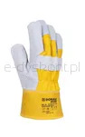 Rękawice robocze DONAU SAFETY DS-DOKBASIC, doker, dwoina bydlęca, rozm. 10,5/XL, szaro-żółte - 2