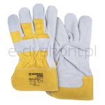 Rękawice robocze Donau SAFETY DS-DOKBASIC, doker, dwoina bydlęca, rozm. 10,5/XL, szaro-żółte - 4
