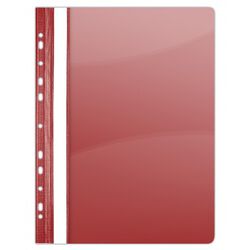Donau Skoroszyt PVC, A4, twardy, 150/160mikr., wpinany, czerwony