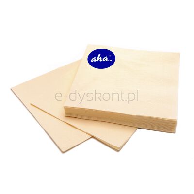 AHA Serwetki 3-warstwowe, składanie 1/4, 33x33cm, 20 szt., szampańskie