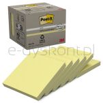 Post-It Ekologiczne Karteczki Samoprzylepne(654-1B), 76X76Mm, 6X100 Kart., Żółte  - 2