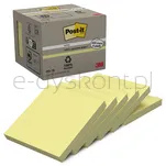 Ekologiczne Post-It Karteczki Samoprzylepne(654-1B), 76X76Mm, 6X100 Kart., Żółte  - 2