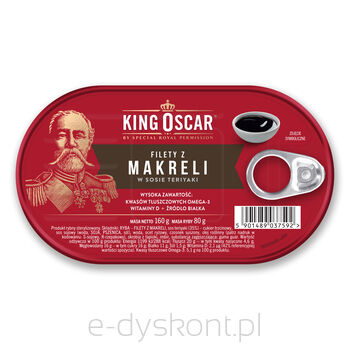 King Oscar Filety Z Makreli W Sosie Teriyaki 160G 