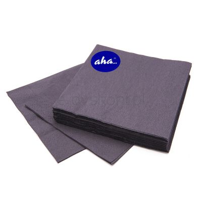 AHA Serwetki 3-warstwowe, składanie 1/4, 33x33cm, 20 szt., czarne