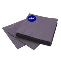 AHA Serwetki 3-warstwowe, składanie 1/4, 33x33cm, 20 szt., czarne