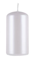Donau HOME Świeca słupek Standard Lakier, 60x115mm, biały perła