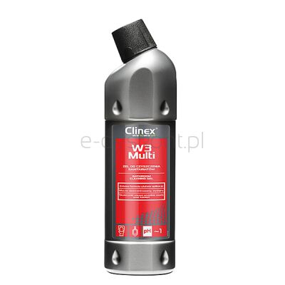 Clinex Preparat W3 Multi, do mycia sanitariatów i łazienek, skoncentrowany, 1l