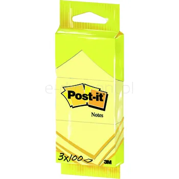 Post-It Notesy Samoprzylepne o wymiarach 38 x 51 mm(3 bloczki)