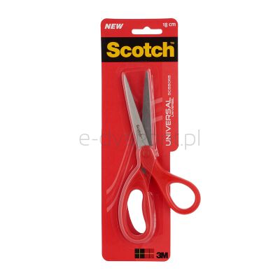 Scotch Nożyczki uniwersalne 18cm, czerwone