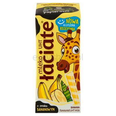 Łaciate Mleko UHT Smakowe Bananowe 200Ml