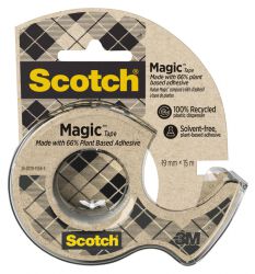 Scotch Taśma Biurowa Magic™ Greener Choice (9-1915D), Matowa, 19Mm, 15M, 1 Rolka, Podajnik