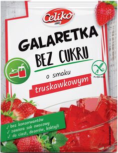 Galaretka Bez Cukru O Smaku Truskawkowym Bezglutenowa 14 G - Celiko [BIO]