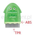 Keyroad Keyroad Temperówka plastikowa z gumką ROCKY-DOCKY, pojedyncza, z pojemnikiem, średnica: 8mm, blister - 2