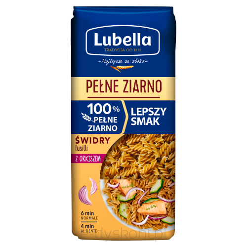 Lubella Pełne Ziarno Makaron Świdry Fusilli Z Orkiszem 400 G