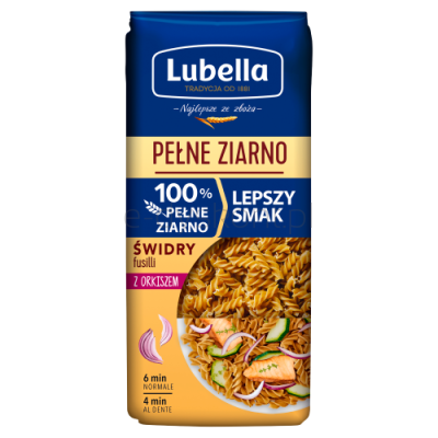 Lubella Makaron Pełne Ziarno Świdry Fusilli Z Orkiszem 400 G