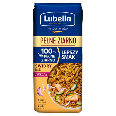 Lubella Makaron Pełne Ziarno Świdry Fusilli Z Orkiszem 400 G