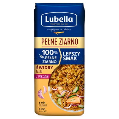 Lubella Makaron Pełne Ziarno Świdry Fusilli Z Orkiszem 400 G