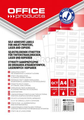 Office Products Etykiety 48,5x25,4mm, białe, 100 ark.
