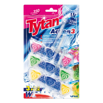 Tytan Mix-Pak Kostka Toaletowa Wc Action 3 Flower, Forest, Lemon 3X40G